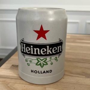 Heineken Holland Beer Stein Mug Vintage Stoneware Collectible
